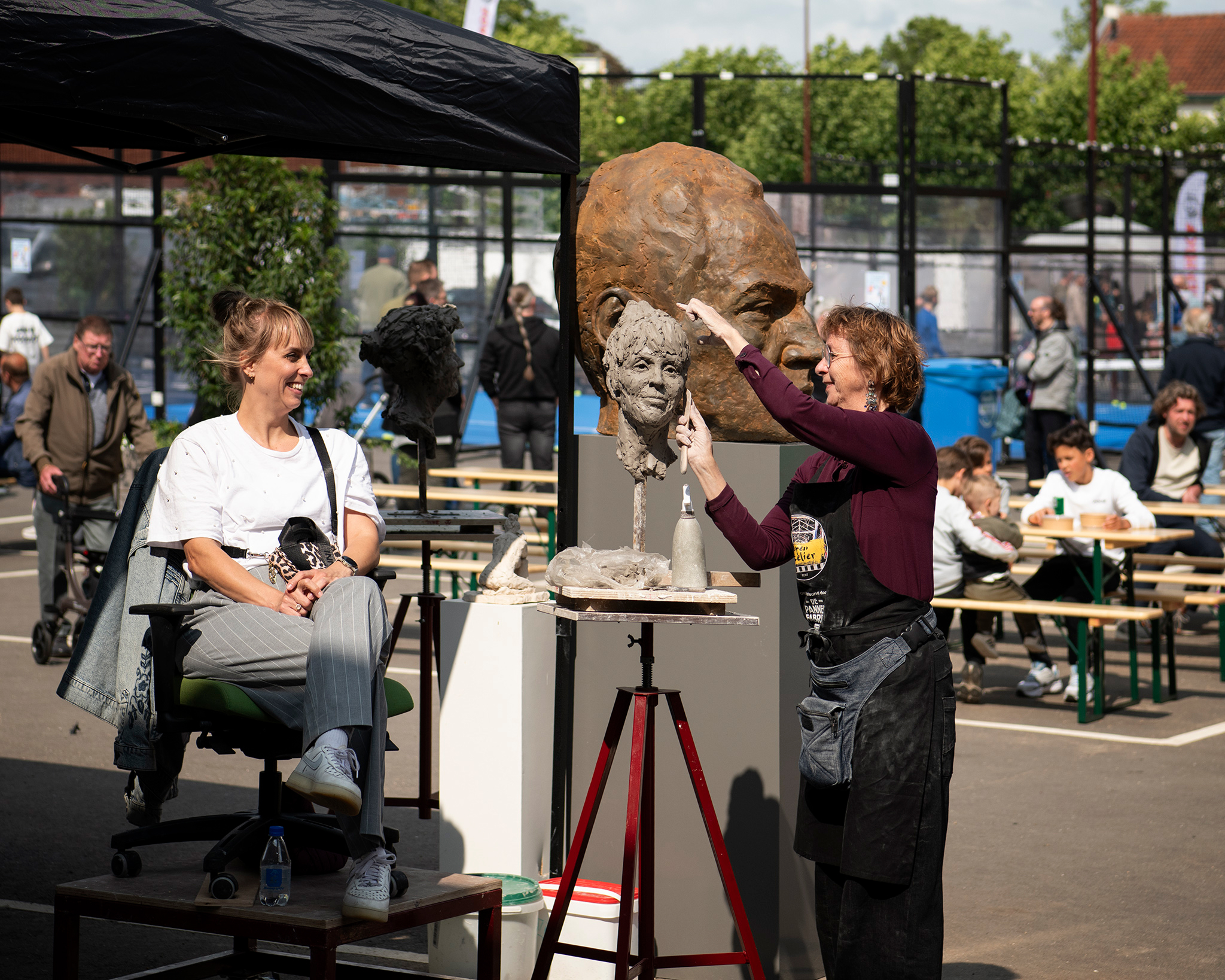 Demonstratie pannenfrabiek